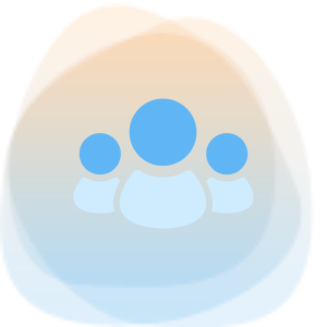 Team collaboration icon illustrating communication between project members